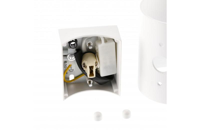 Dekorationsväggarmatur CAMPIONE aluminium G9 IP20 max. 40W IP20 rund vit. 1208963852