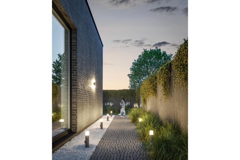 Decor Trädgårdsarmatur CORTA-AU E27 MAX.25W IP44 AC220-240V 50-60Hz övre raka vägglampa antracit. 1208963857