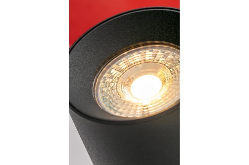 Dekor Takarmatur FARGO 2 aluminium 70x166mm IP20 max 20W rund svart. 1208963880