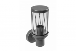 Dekor KERTA-A trädgårdslampa E27 MAX.12W IP44 AC220-240V 50-60Hz enkel vägglampa topp grafit. 1208963906