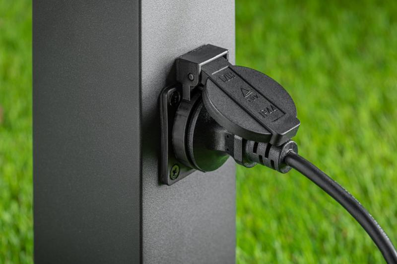 Dekor Trädgårdsarmatur LARGO-P 50 E27 MAX.15W IP44 AC220-240V 50-60Hz max. 2500W monteringsstolpe grafit. 1208963919