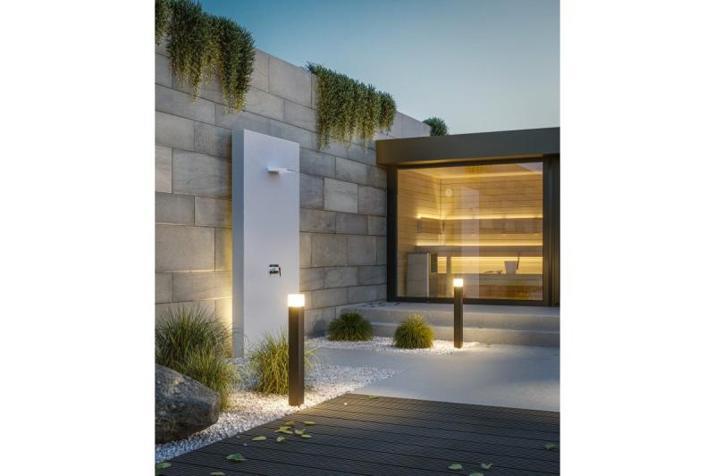 Dekor Trädgårdsarmatur LARGO-P 80 E27 MAX.15W IP44 AC220-240V 50-60Hz monteringsstolpe grafit. 1208963921