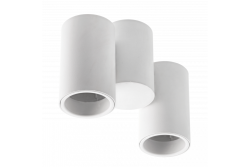 Dekor Takarmatur LUPO aluminium 17,5x5,6x11,5 IP20 2*GU10 max. 50W rund vit. 1208963925