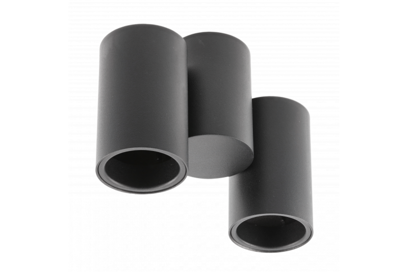 Dekor Takarmatur LUPO aluminium 17,5x5,6x11,5 IP20 2*GU10 max. 50W rund svart. 1208963926