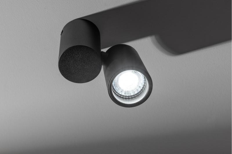 Dekor Takarmatur LUPO aluminium 11,6x5,6x11,5 IP20 1*GU10 max. 50W rund svart. 1208963928