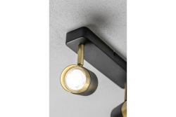 Takarmatur ORIO aluminium 24,0x5,5x14,0 IP20 2*GU10 max. 50W rund svart. 1208963965