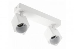 Dekor Takarmatur RENO aluminium IP20 max. 20W*2 dubbel fyrkant vit. 1208963981