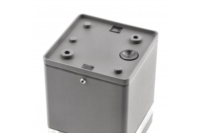 Dekor Takarmatur RIVEN aluminium 102x120 IP54 max 35W fyrkantig grafit. 1208963983