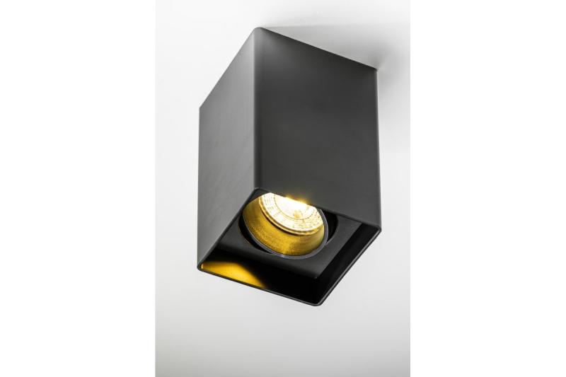 Dekor Taklampa armatur RESTO PC 80x80x125mm IP20 max 20W fyrkantig svart. 1208963987