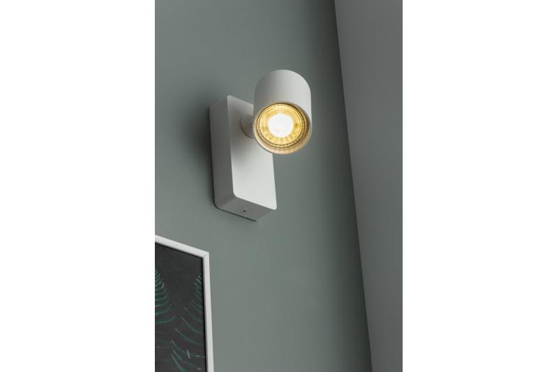 Dekor Väggarmatur SANTO aluminium IP20 max. 20W enkel rund vit. 1208963994