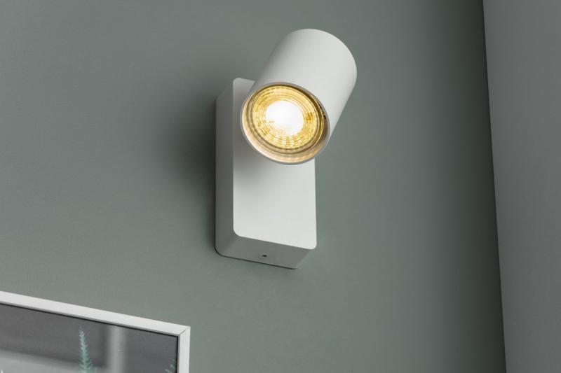 Dekor Väggarmatur SANTO aluminium IP20 max. 20W enkel rund vit. 1208963994