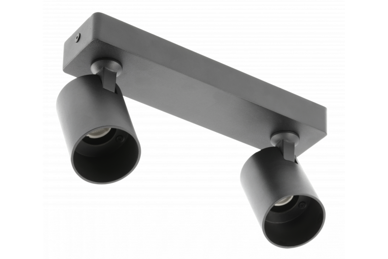 Takarmatur SANTO aluminium IP20 max. 20W*2 dubbel rund svart. 1208963997