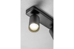 Dekor Takarmatur SANTO BIS aluminium IP20 max. 20W*2 dubbel rund svart. 1208963999