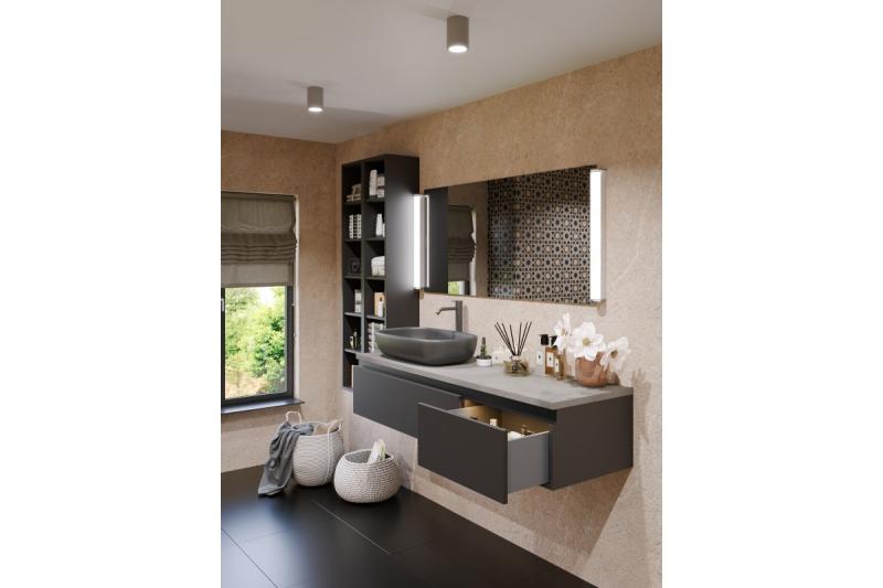 Decor SENSA AQUA taklampa aluminium 85x115 IP54 max 50W cirkelformad grå. 1208964008