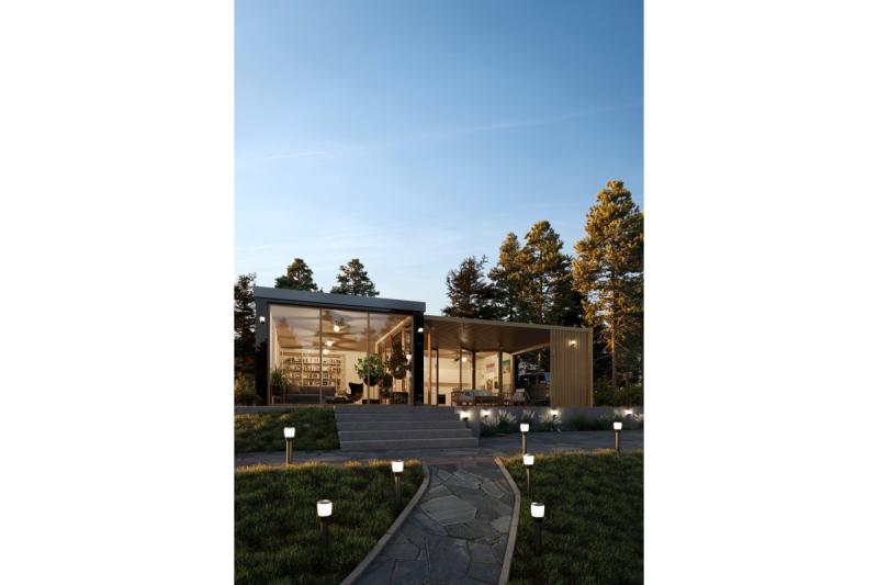 Dekorativ trädgårdsbelysning TORO-P 50 E27 MAX.15W IP54 AC220-240V 50-60Hz stolpe svart. 1208964024