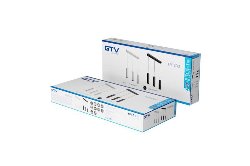 Dekor TRESOS hänglampa 3xGU10 aluminium IP20 max. 3x20W vit 1208964029