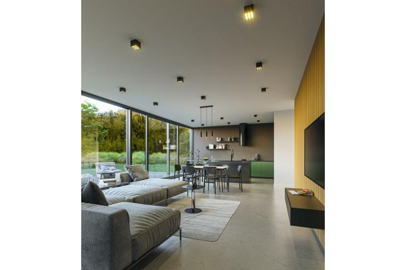 Dekor Upphängd armatur TRESOS II 3xGU10 aluminium IP20 max. 3x20W svart. 1208964030