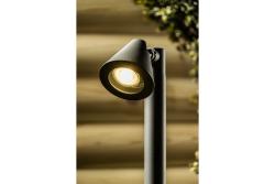 Dekor Trädgårdsarmatur LUSTINO-P 50 GU10 MAX.20W IP44 AC220-240V 50-60Hz monteringsstolpe grafit. 1208964033