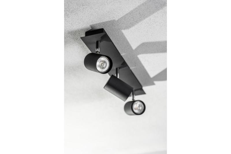 Dekor Takarmatur VENETO IP20 max. 20W 3 x GU10 rund svart. 1208964040