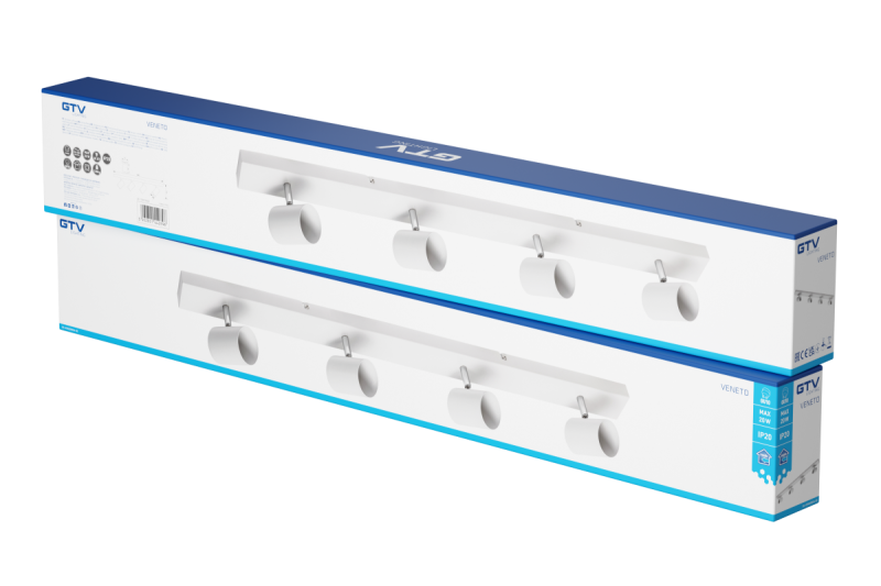 Dekor Takarmatur VENETO IP20 max. 20W 4 x GU10 rund vit 1208964041