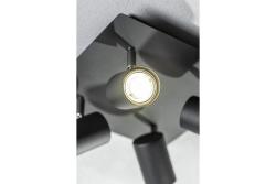 Dekor Takarmatur VENETO IP20 max. 20W 4 x GU10 rund/fyrkant svart. 1208964046