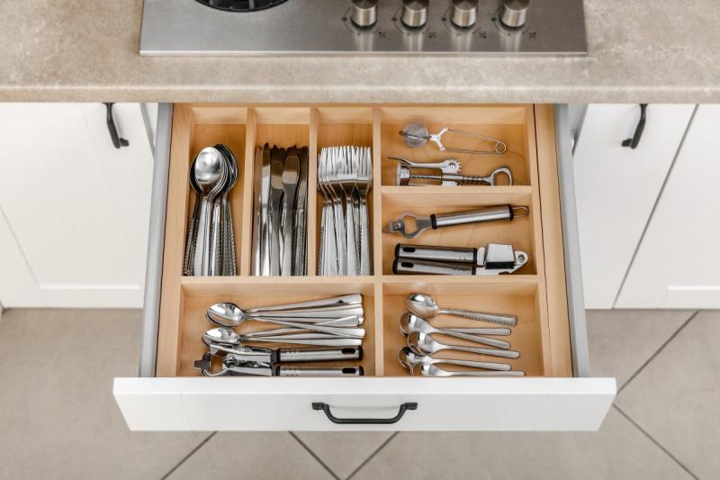 Decor Cutle Besticklådor Kök Justerbar Insats för 600-1000mm Skåp 1208966291