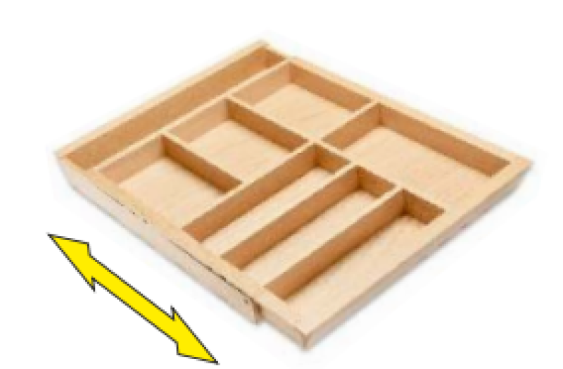 Decor Cutle Besticklådor Kök Justerbar Insats för 600-1000mm Skåp 1208966291