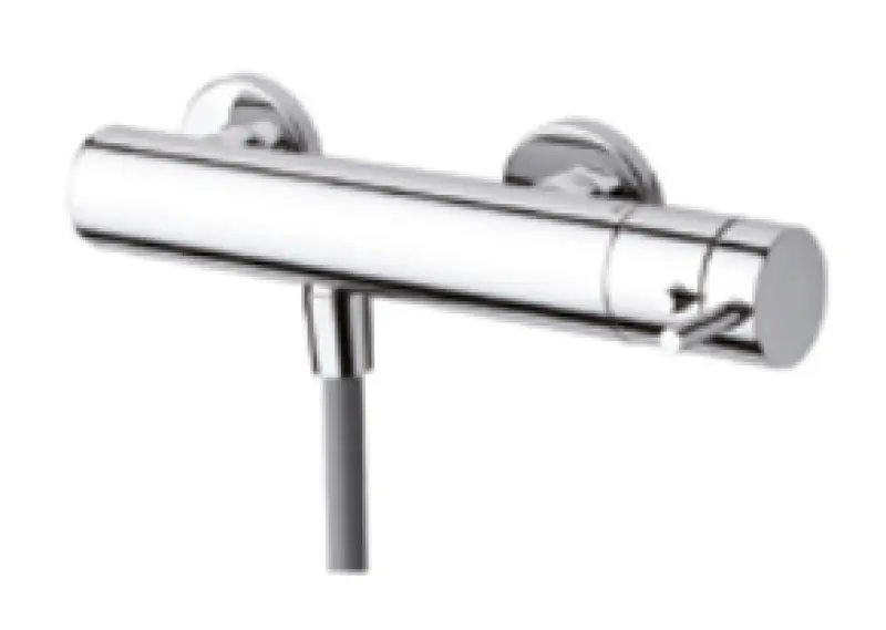 Waterevolution Flow duschtermostat med duschset PVD ljusguld T140TWGE