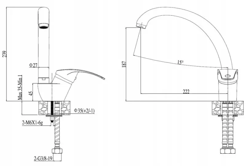 Quadri vit köksblandare set med inbyggd tvålpump och justerbar insatslåda vit 1208966928