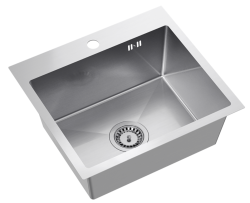 Quadri Dixton 50 RVS diskho 500x450 mm med kranhål ovanpå 1208967081