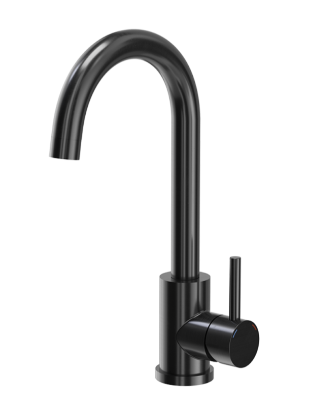 Quadri Dixton 50 Set med svart Nano PVD rostfritt stål diskho 500x450 mm med kranhål och Coventry svart köksblandare