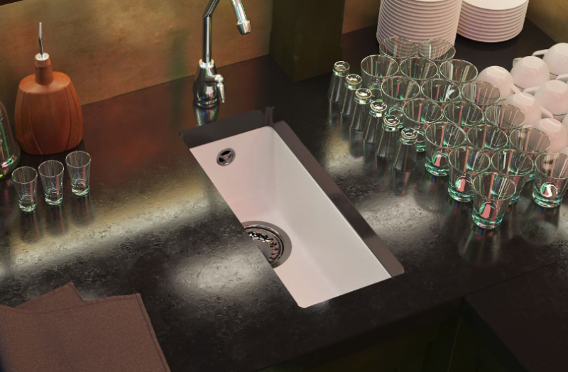 GraniteMy Universal granit vit liten diskho 17x40 cm vit ovanpåliggande undermonterad och planmonterad med kopparplugg 1208967139