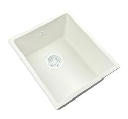 GraniteMy Universal granit vit diskho 34x40 cm vit toppmontering undermontering och planmontering med vit plugg 1208967146