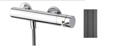 Waterevolution Flow duschtermostat med duschset PVD gun Metal T140TNGME
