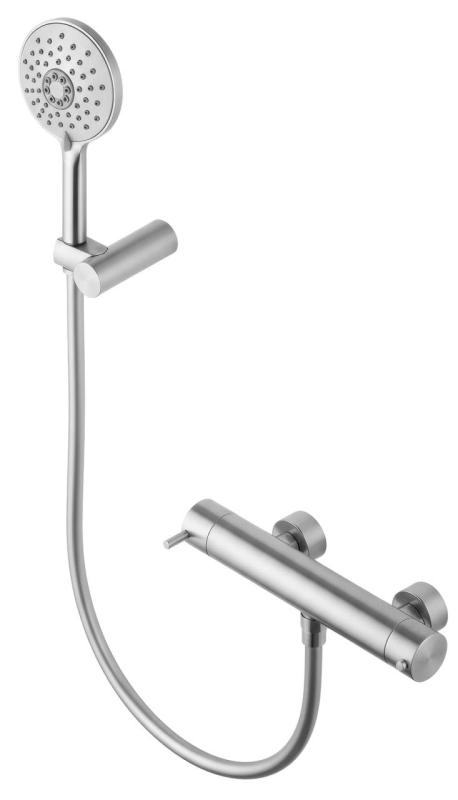 Waterevolution Flow duschtermostat med duschset rund RVS T140TNRIE