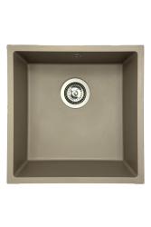 GraniteMy Universal granit taupe diskho 40x40 cm för ovanpåliggande, underlimmad och planmontering med rostfri plugg 1208967211