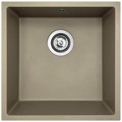 GraniteMy Universal granit taupe diskho 40x40 cm för ovanpåliggande, underlimmad och planmontering med rostfri plugg 1208967211