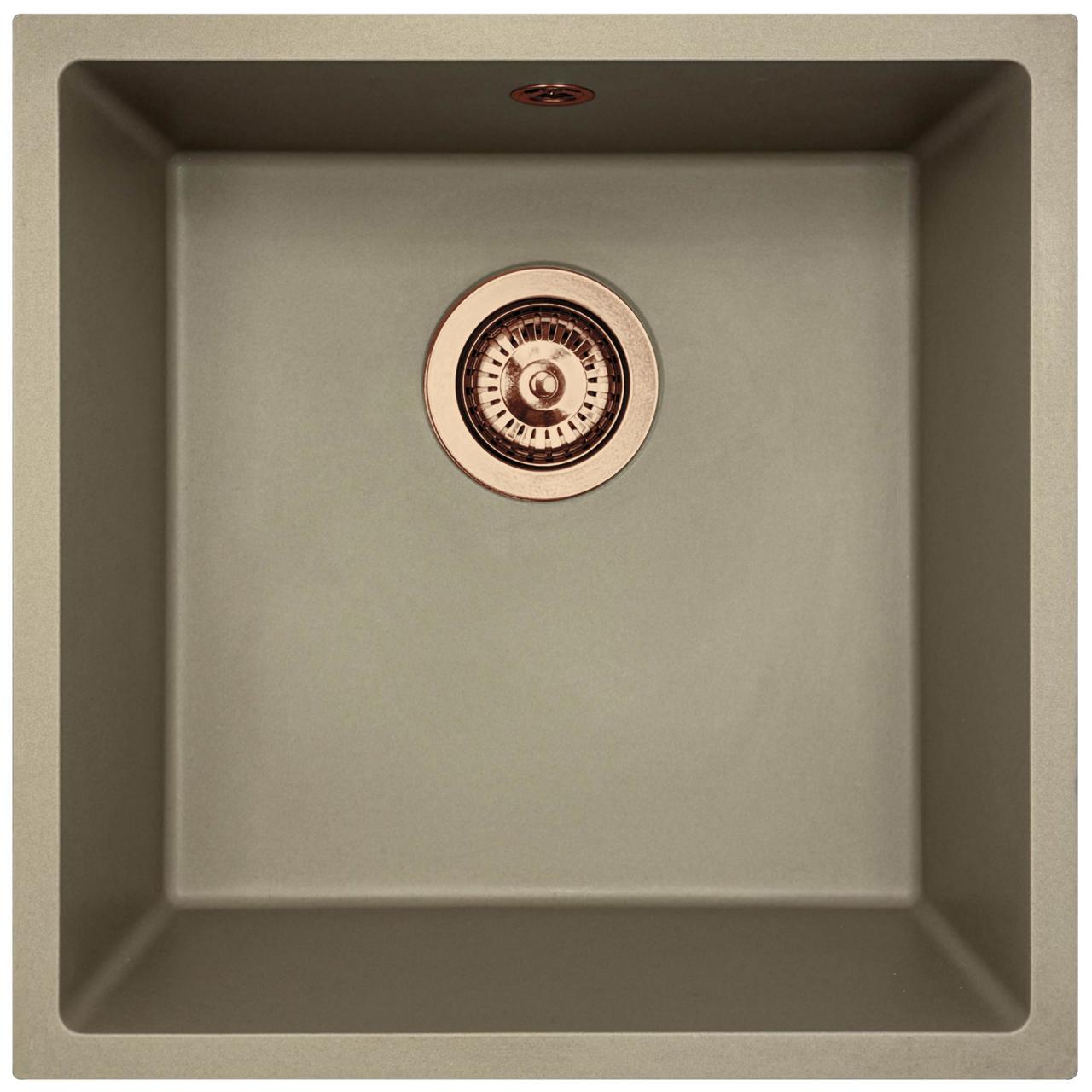 GraniteMy Universal granit taupe diskho 40x40 cm för ovanpåliggande, underlimmad och planlimmad montering med kopparplugg 1208967214