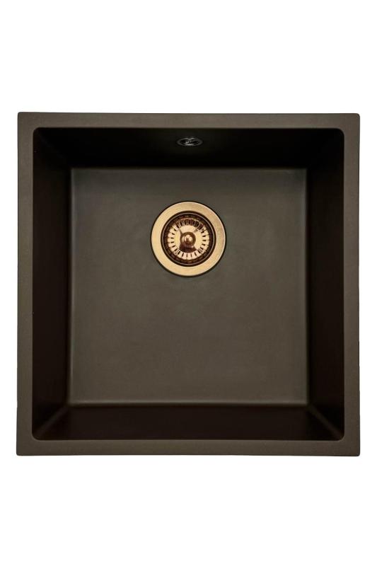 GraniteMy Universal granitkafé diskho 40x40 cm för infällning, undermontering och planmontering med kopparpropp 1208967217