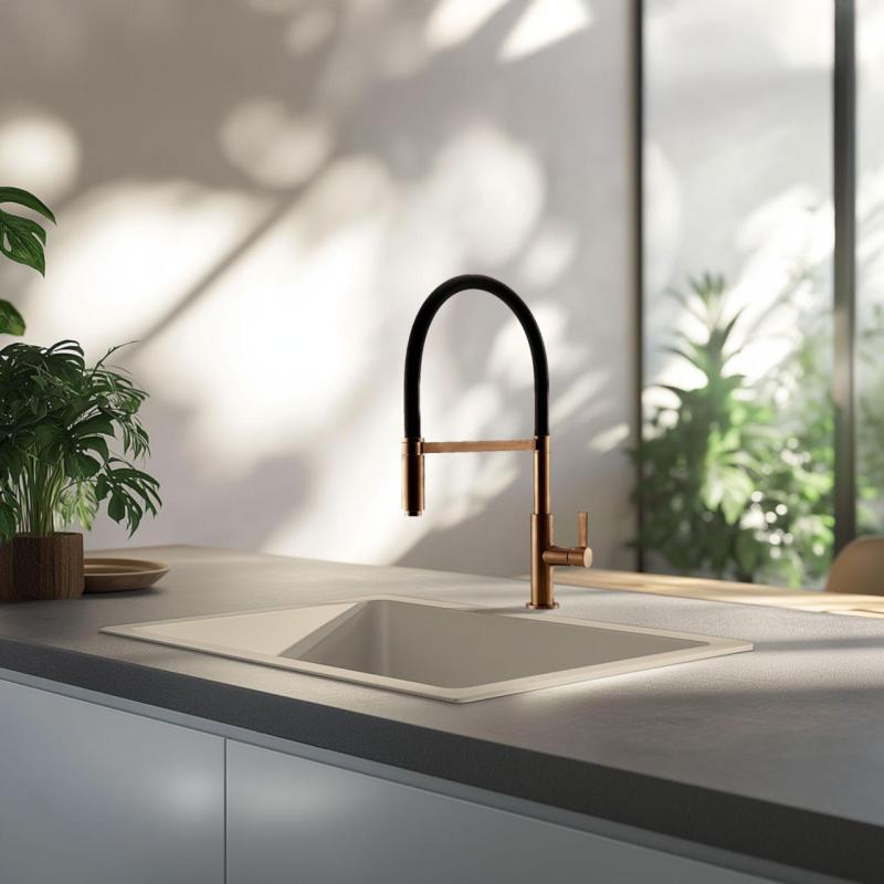 GraniteMy Universal granit beige sand diskho 50x40 cm ovanpåliggande, undermonterad och planmonterad med kopparplugg 1208967221