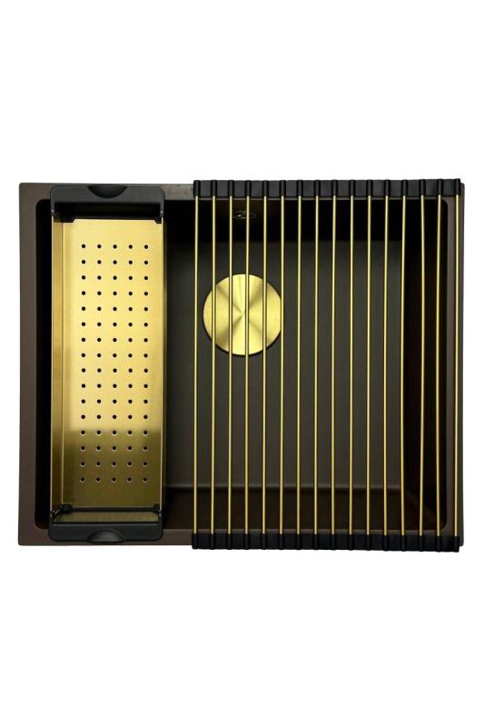 GraniteMy Universal granitkafé diskho 50x40 cm för ovanpåliggande, undermonterad och planmonterad installation med avloppsplugg 1208967230