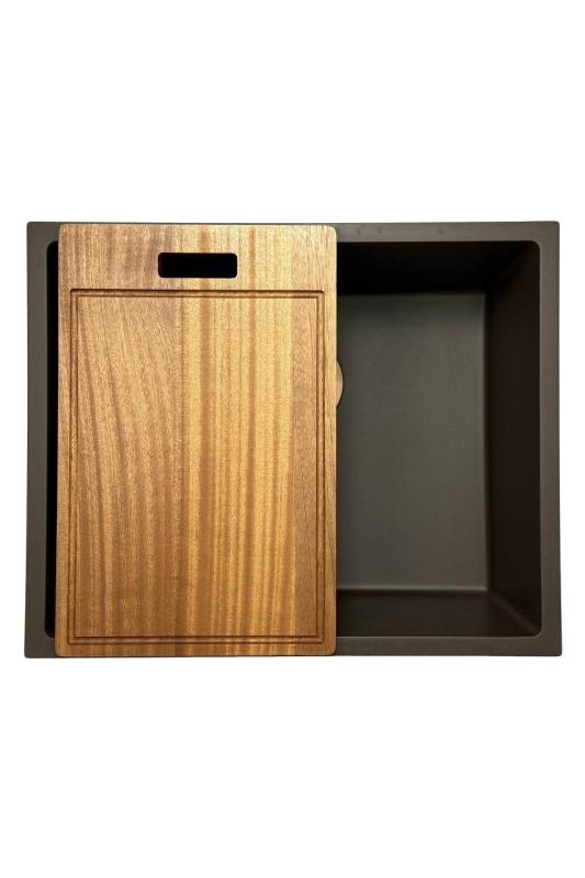 GraniteMy Universal granitkafé diskho 50x40 cm för ovanpåliggande, undermonterad och planmonterad installation med avloppsplugg 1208967230