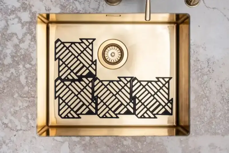 Magisso Happy Sink Pussel Svart Diskbänksskydd 4 stycken för diskho svart 32,5 x 32,5 cm 1208967385