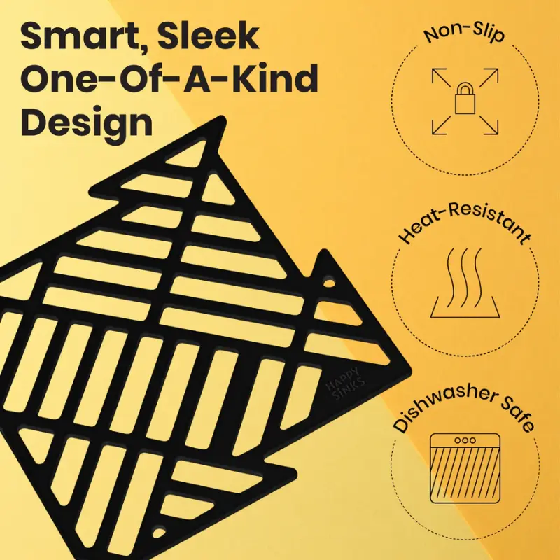 Magisso Happy Sink Pussel Svart Diskbänksskydd 4 stycken för diskho svart 32,5 x 32,5 cm 1208967385