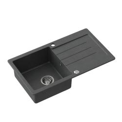 Quadri Kendal antracit granit diskho med avrinning 77x44cm vändbar 1208967397