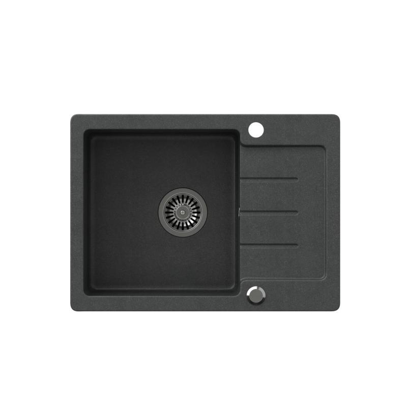 Quadri Kendal antracit granitdiskho med avrinning 60x44cm omvändbar 1208967400