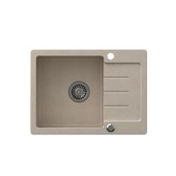 Quadri Kendal beige sand granitdiskho med avrinningsdel 60x44cm vändbar 1208967402