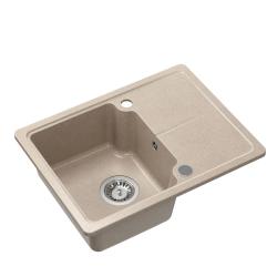 Quadri Kendal beige sand granit diskho 58x44cm med avrinningsdel 1208967405