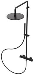 Waterevolution Flow duschkombination med regndusch matt svart 250 mm T141N25PR