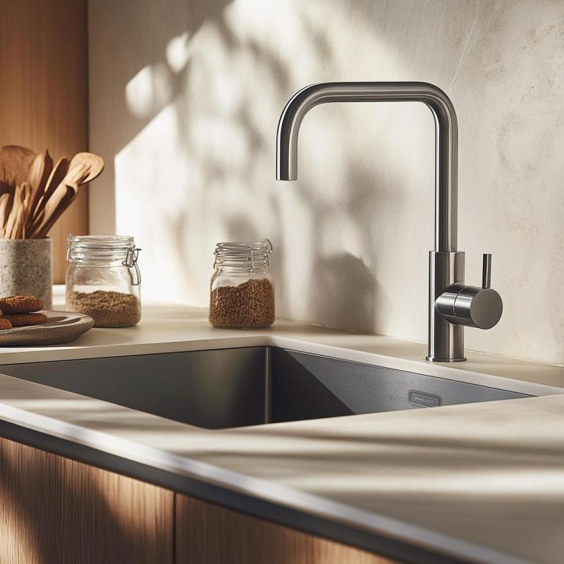Pure.Sink Elite Steel Pure köksblandare rostfritt stål PS8010-02